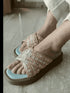 Pastel Green and Pink Criss Cross Slider - cunei